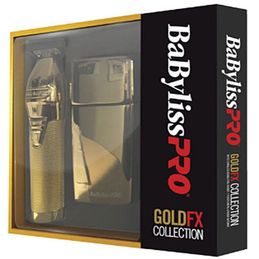 BABYLISSPRO® GOLDFX COLLECTION OUTLINING TRIMMER & DOUBLE FOIL SHAVER #FXHOLPK2G