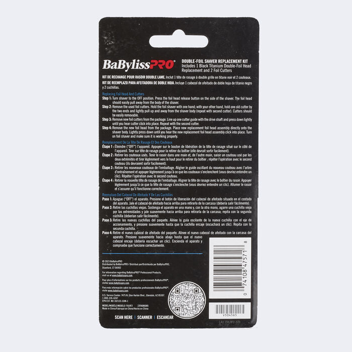 BABYLISSPRO® REPLACEMENT DOUBLE FOIL AND CUTTERS # FXLRF2