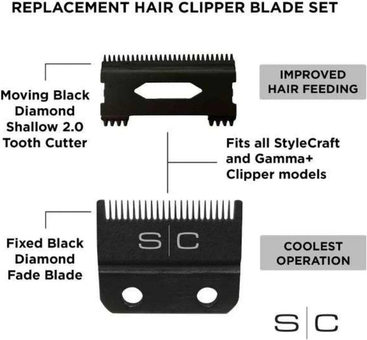 STYLECRAFT Clipper Blade FADE SHALLOW TOOTH 2.0 CUTTER #SC534B