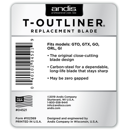 ANDIS T-OUTLINER REPLACEMENT BLADE #04521