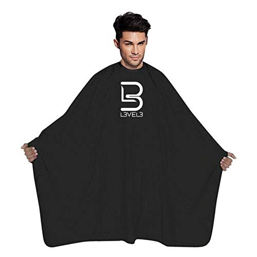 CAPA PARA CORTE DE CABELLO PROFESIONAL L3VEL3 NEGRA