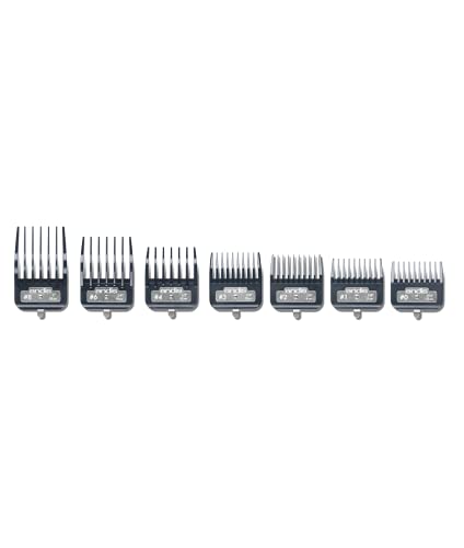 JUEGO DE PEINES CON CLIP DE METAL ANDIS MASTER PREMIUM, 7 PIEZAS