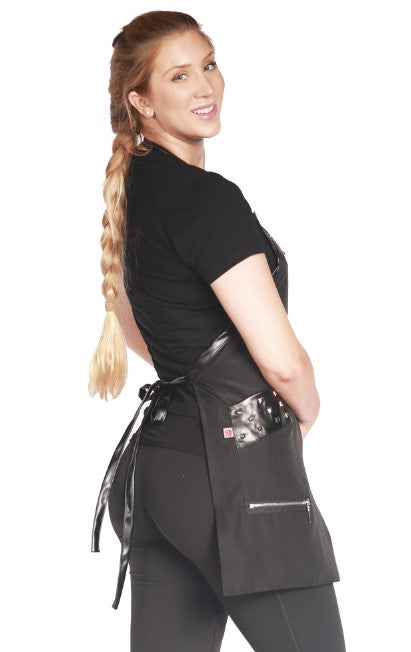 STYLIST METAL STUD APRON BLACK ONE SIZE #315