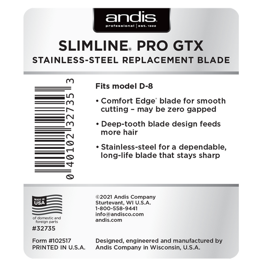 ANDIS SLIMLINE PRO GTX REPLACEMENT BLADE #32735