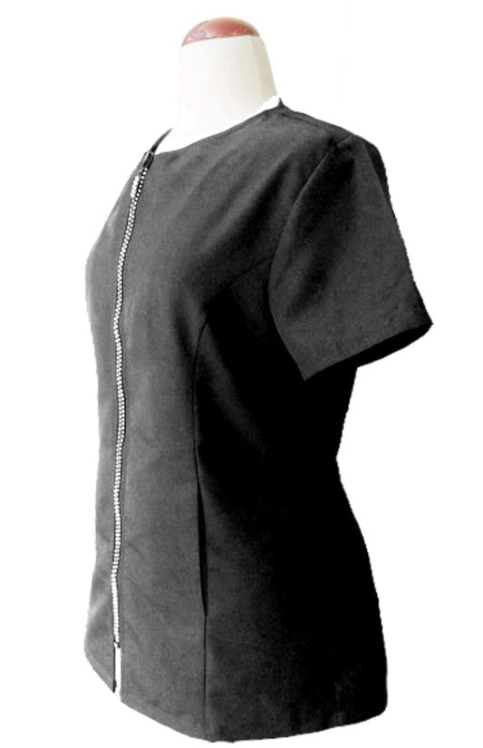 STYLIST JACKET RHINESTONE WITH POCKETS BLACK #460