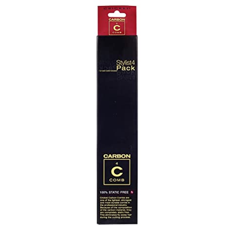 Peine para peluqueros CRICKET CARBON, paquete de 4