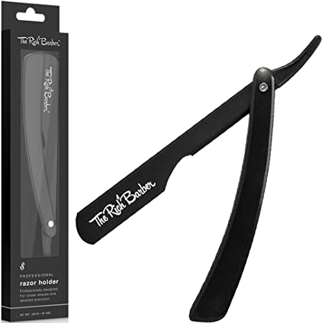 THE RICH BARBER STRAIGHT EDGE RAZOR HOLDER BLACK