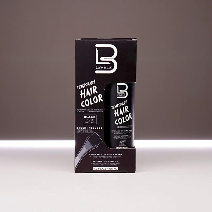 L3VEL3 TEMPORARY BEARD HAIR COLOR – BLACK 4.2OZ
