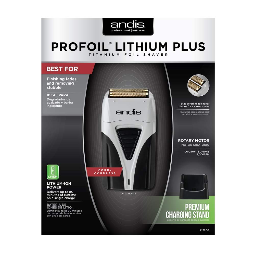 ANDIS PROFOIL LITHIUM FOIL SHAVER, TS-2 (BLACK&GRAY) #17255