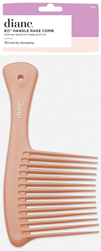 DIANE RAKE RAGE COMB BONE- BLACK  D140