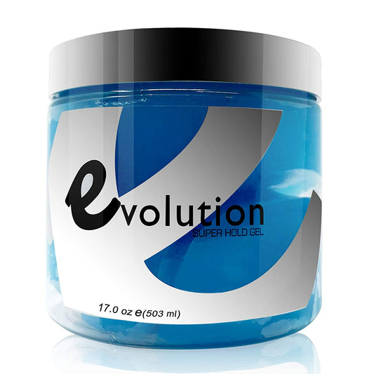 GEL PARA CABELLO EVOLUTION SUPER HOLD 17oz (AZUL)