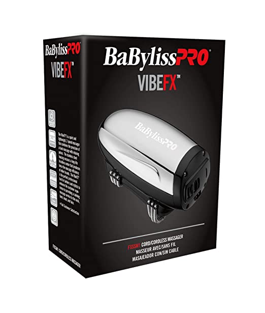 BABYLISSPRO VIBEFX CORD/CORDLESS MASSAGER SILVER FXSSM1