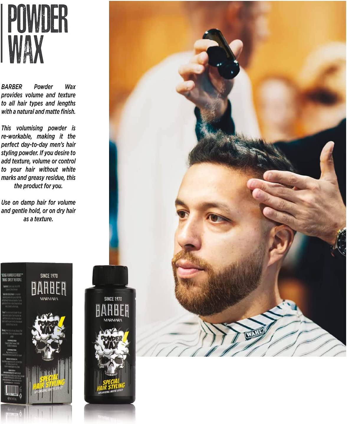 MARMARA BARBER STYLING POWDER WAX 0.67 OZ