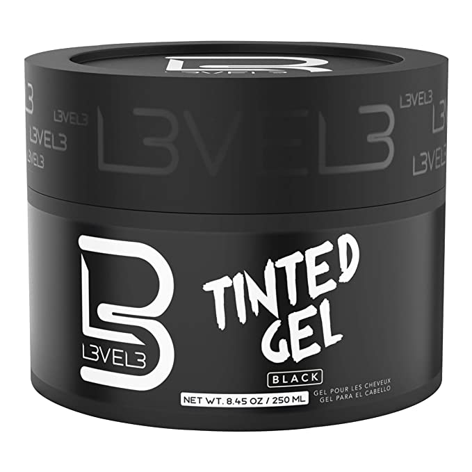 L3VEL3 GEL PARA CABELLO CON COLOR NEGRO 8.45oz