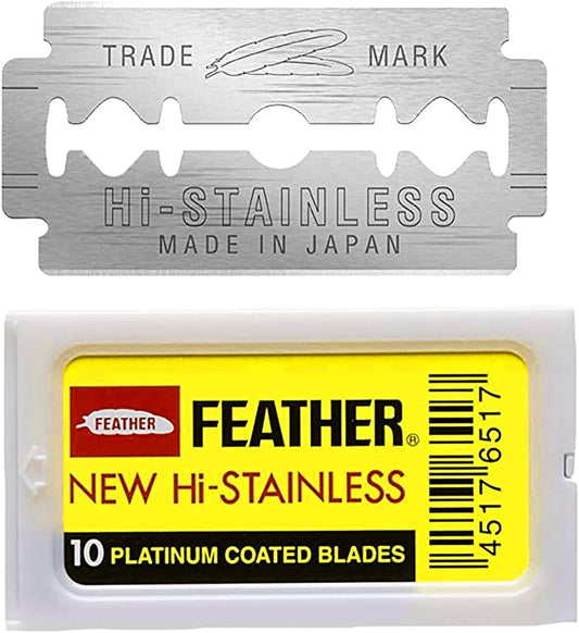 JATAI FEATHER HI STAINLESS DOUBLE EDGE RAZOR BLADES 10PK