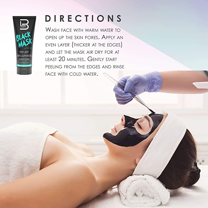 L3VEL3 BLACK CHARCOAL PEEL-OFF FACE MASK 8.45 OZ