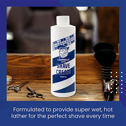 CAMPBELL’S LIQUID SHAVE CREAM 8oz.
