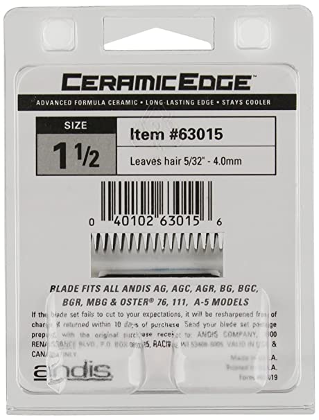 ANDIS CERAMICEDGE DETACHABLE CLIPPER BLADE, SIZE #1 1/2