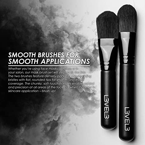 BROCHAS PARA APLICACIÓN DE MASCARILLAS FACIALES L3VEL3 – PAQUETE DE 2