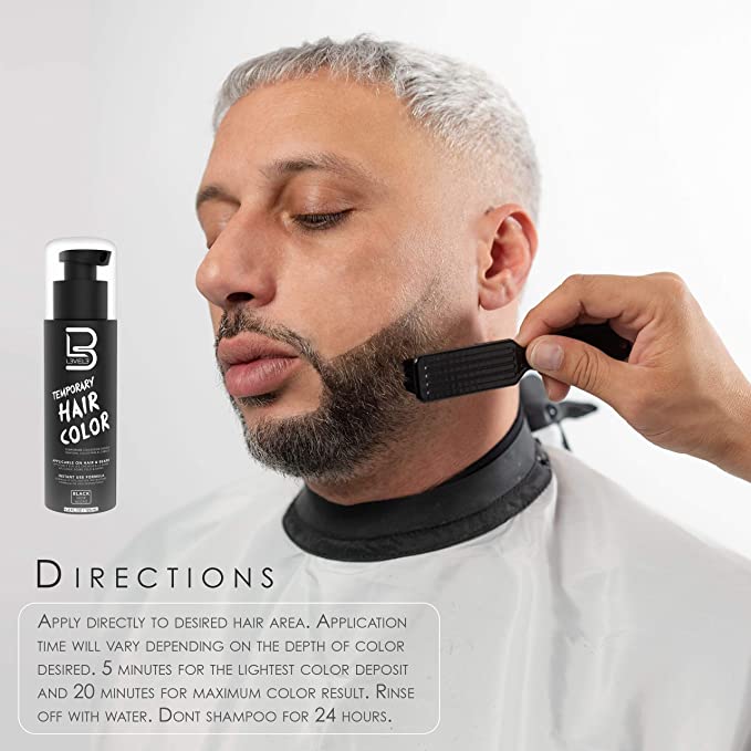 L3VEL3 TEMPORARY BEARD HAIR COLOR – BLACK 4.2OZ
