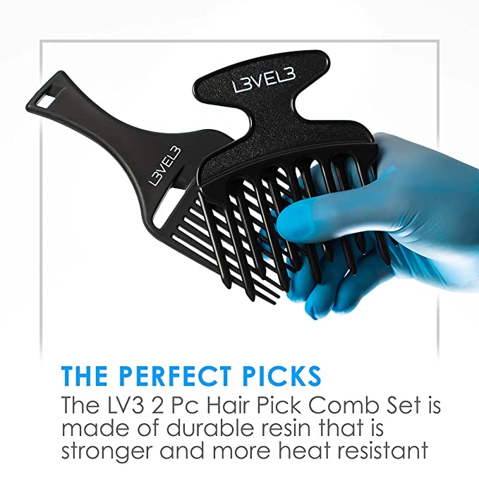 L3VEL3 HAIR PICK COMB SET – 2 PC