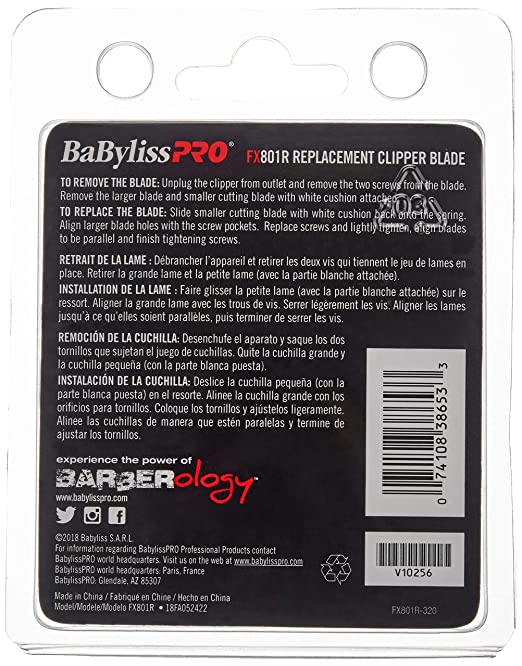 CUCHILLA CÓNICA DE REPUESTO DE ACERO INOXIDABLE BABYLISSPRO FX801R