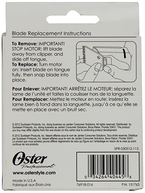 OSTER DETACHABLE CLIPPER BLADE SIZE 0000