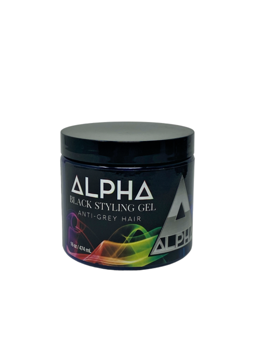 ALPHA BLACK STYLING GEL ANTI-GREY HAIR 16OZ