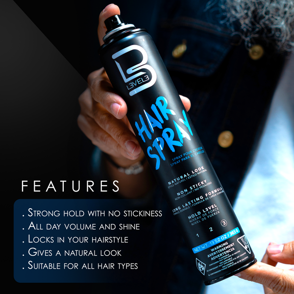 L3VEL3 LACA PARA EL CABELLO ASPECTO NATURAL 13.52 OZ
