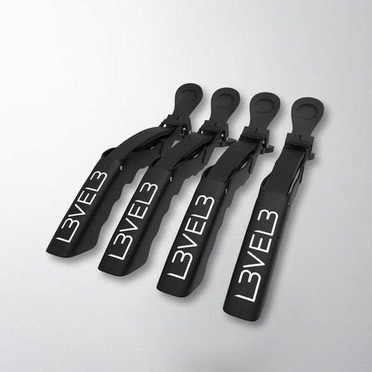PINZAS PARA EL CABELLO CON FORMA DE COCODRILO L3VEL3 - PAQUETE DE 4