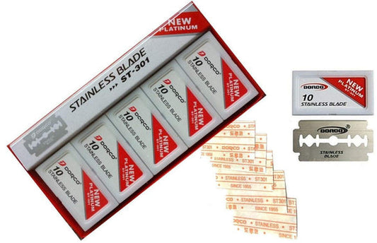 HOJA DE AFEITAR DE DOBLE FILO DORCO 100PK (ROJA)