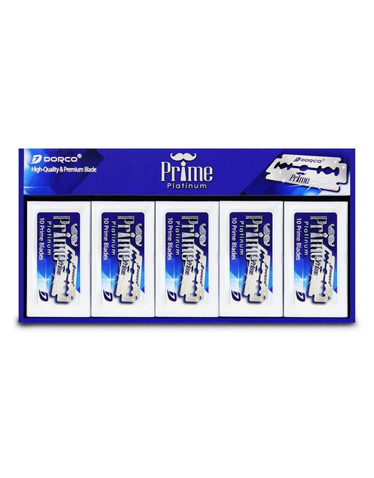 DORCO STP-301 PRIME PLATINUM DOUBLE EDGE BLADES 100 BLADES