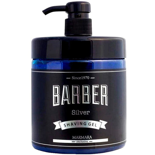 GEL DE AFEITAR MARMARA BARBER EN TARRO PLATEADO CON BOMBA DE 34 OZ