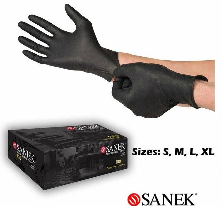GRAHAM SANEK BLAK NITRILE GLOVES 100 PK