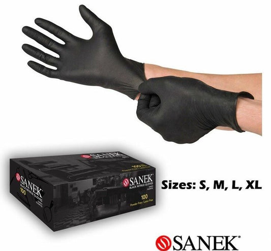 GRAHAM SANEK BLAK NITRILE GLOVES 100 PK