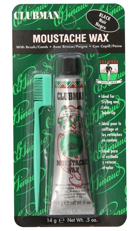 CLUBMAN MOUSTACHE WAX BLACK  5oz