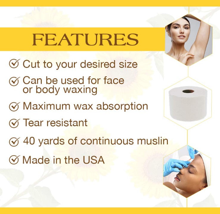 GIGI NATURAL MUSLIN EPILATING ROLL 40 YD