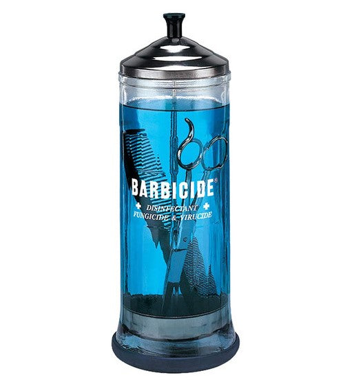 DESINFECTANTE BARBICIDE KING RESEARCH EN FRASCO DE VIDRIO DE 37 OZ