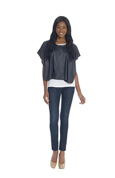 DIANE COMB OUT CAPE 32"x 26" VINYL BLACK