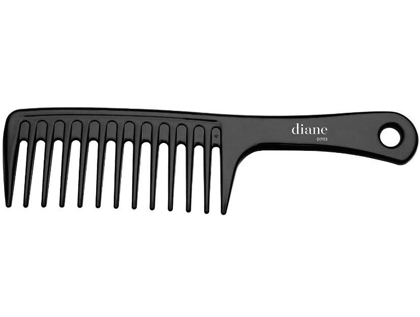 Peine desenredante extra ancho Diane de 9 3/4 pulgadas, color negro, D7113