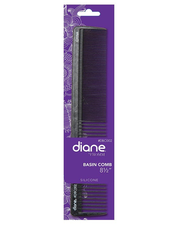 Peine para lavabo de silicona Diane, color negro, n.º 8,5, DBC002