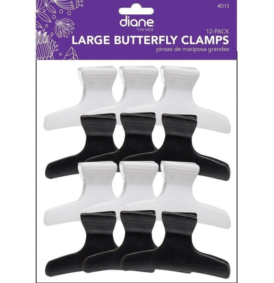 DIANE LARGE BUTTERFLY CLAMPS 12 PK D13