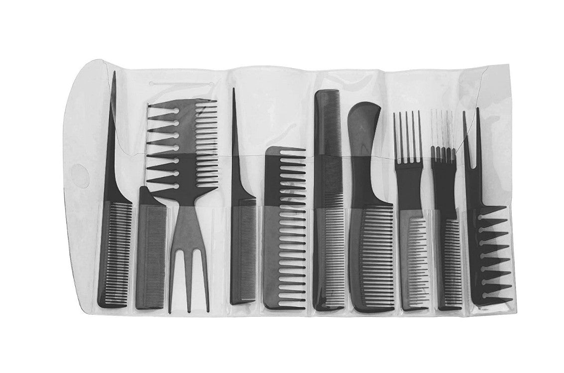DIANE ASSORTED COMB KIT BLACKD 10 PK D7901