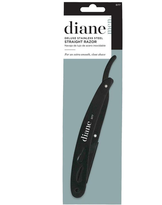 DIANE DELUXE STRAIGHT RAZOR BLACK STEEL #D77