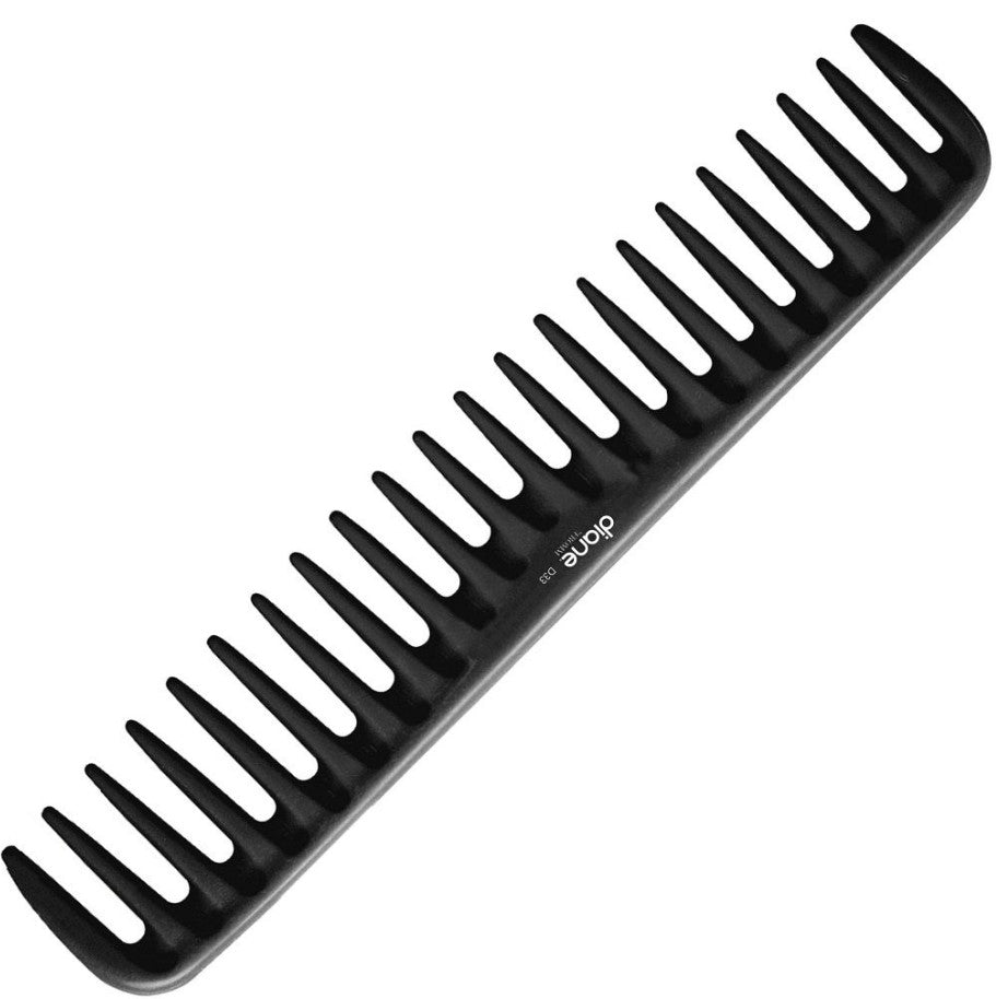 DIANE WIDE TOOTH COMB BLACK #7 1/2 BLACK D33
