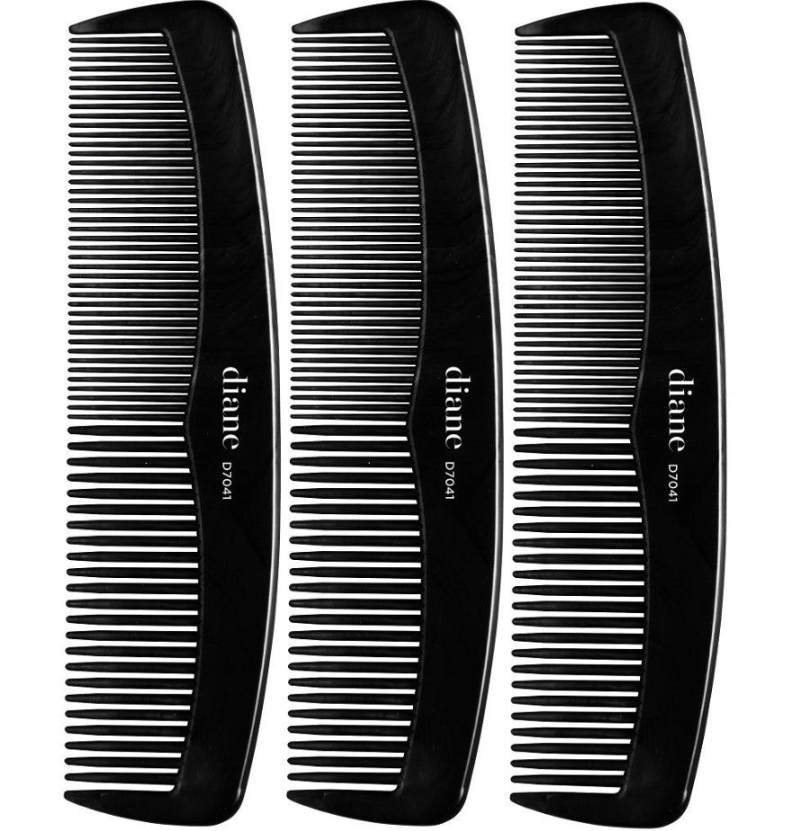 DIANE POCKET STYLING COMB 5 BLACK 3 PK D7041