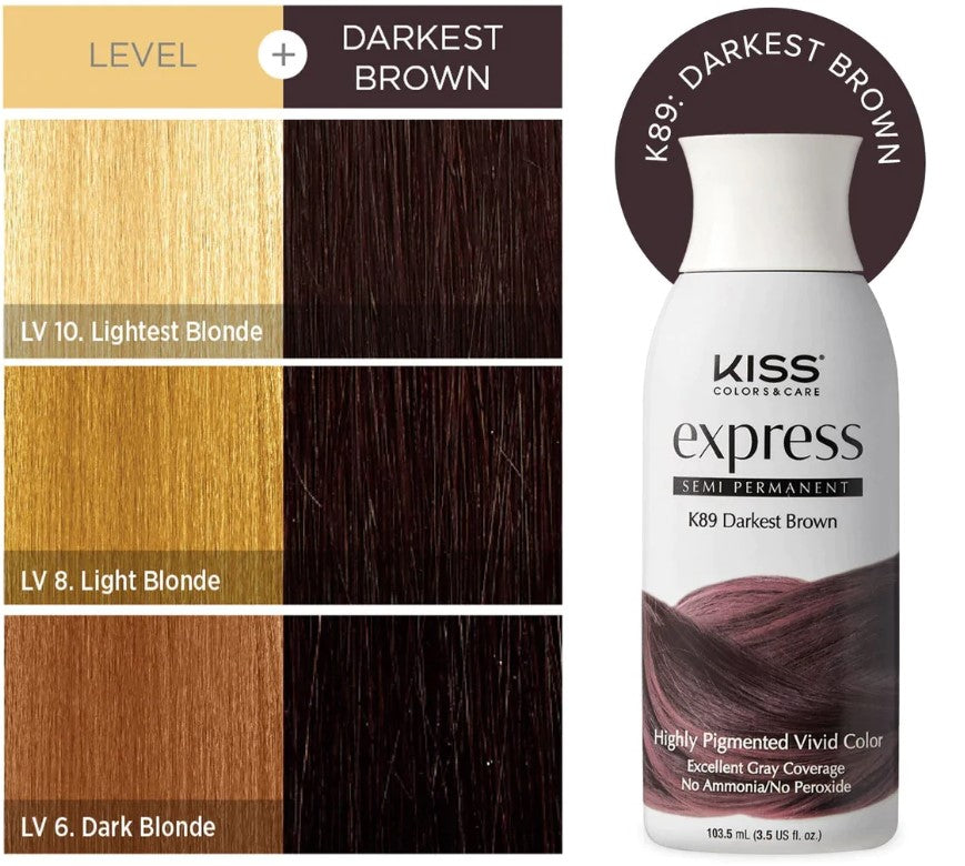 KISS EXPRESS SEMI-PERMANENT HAIR COLOR 3.5 oz