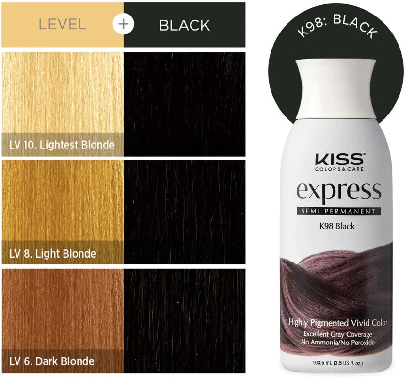 KISS EXPRESS SEMI-PERMANENT HAIR COLOR 3.5 oz