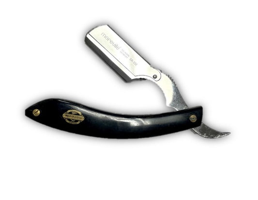 NAVAJA EXÓTICA MOREVILE CON MANGO DE HUESO Y HARN, NEGRA, SR-352