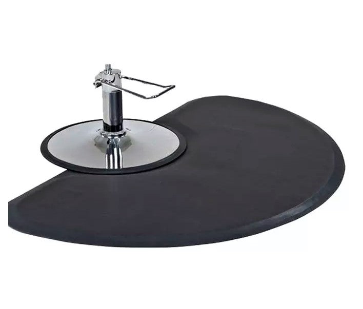 FLOOR MAT SEMICIRCLE BLACK